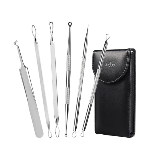 A0879 ,11pcs Heads Professional Stainless Blackhead Remover Set